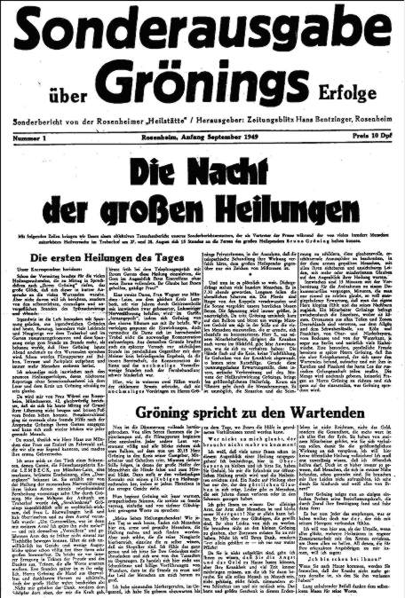 Der 'Rosenheimer Zeitungsblitz' berichtet über Gröning