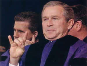 Handzeichen von George W. Bush